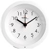 techno line Alta qualità, modello X, sveglia al quarzo AA8 con luce notturna automatica, secondo strisciante, base antiscivolo, bianco, 113 x 35 x 113 mm