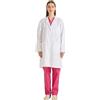 MISEMIYA Camice Bianco da Laboratorio Donna CZ-Q8161 Medical Lab Coat, XL