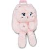 SJ GANG STYLE JAM GANG Zainetto asilo Gattino, zaino piccolo, Per Bambine In Pelliccetta Rosa, Con Spallacci Regolabili, Dettagli Scintillanti E Cursori Personalizzati