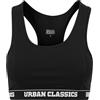 Urban Classics Ladies Logo Bra, Canottiera, Nero (Black 7), XS
