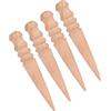 Generic Utensile per Lucidare i Bordi in Legno e Pelle, in Faggio Conico, con 4 Scanalature, per Intagliare e Lucidare la Pelle Fai da Te
