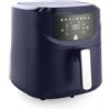 Peter Goossens BK Connect Friggitrice ad aria calda XXL, 7,6 l, blu scuro, per 4-6 persone, 8 programmi automatici, cestello antiaderente in ceramica senza PFAS, display touch, 2000 W, lavabile in lavastoviglie