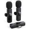 DUIDESHI Microfono Wireless per Telefono, Mini Microfono Type-C per Android con Ricevitore Wireless, Microfono per Video Social a Clip Professionale, TikTok, Vlog, Interviste, Podcast e Registrazione YouTube