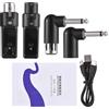 Horett Microfono Wireless 2.4g XLR Ricetrasmittente E Ricevitore Senza Fili Per Microfoni a Condensatore 48V Mic Wireless Per Chitarra Elettrica Bassi Altoparlanti (1 Trasmettitore e 1 Ricevitore)