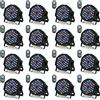 DELIBANG 16 pezzo 36 RGB led par faretto luce DJ discoteca per con telecomando DMX-7CH 7 effetti di luce 5 modalità di illuminazione luci di scena per feste KTV Bar Banda Club Christmas