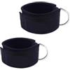 Li Fangfang 1 paio di cinturini alla caviglia con anello a D | Cinghie regolabili, anello a D rinforzato(Black)