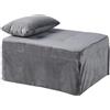 Atlantic Home Collection Sgabello multifunzione Finn, rivestimento in velluto a coste, 80 x 70 x 43 cm