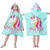 Mokani Poncho da bagno per bambini, in microfibra, ultra morbido e assorbente, asciugamano da spiaggia per bambini, asciugamano con cappuccio, accappatoio per spiaggia, piscina, ragazze, ragazzi 6-14