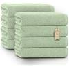 GREEN MARK Textilien NatureMark Asciugamani - Set da 8 Pezzi - 100% Cotone, Morbidi e Altamente Assorbenti, Qualità Premium per Bagno, Spa e Palestra, 50 × 100 cm, Verde Muschio