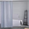 Furlinic, Tenda da doccia in tessuto di poliestere antimuffa, impermeabile, lavabile, di colore grigio blu, dotata di nastro piombato, adatta per ambienti umidi, 100 x 200 cm