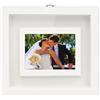NIRALIS Rito della sabbia matrimonio - NIRALIS - cornice cerimonia bianca con foto 10x15 cm, coperchio magnetico e cornice profonda come ricordo nuziale, versione semplice senza sabbia - 24x26x5 cm