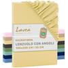 Lavea® Lenzuolo con Angoli Singolo Maxi 100x200 cm - Microfibra Morbida e Traspirante - Per Materassi fino a 35 cm - Con Elastico Tutto Intorno - Certificato OEKO-TEX - Beige
