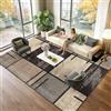 Voxirum Tappeti Moderni Soggiorno Rettangolare 110 x 140cm Tappeto Salotto Vintage Tappeto Soggiorno Lavabile in Lavatrice Grandi Tappeti Antiscivolo Classico Carpet Rug per Camera da Letto, Sala Marrone