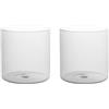 H&H-Daylight Set 2 Bicchieri in Vetro Borosilicato Trasparente, 33cl - Bicchieri Eleganti e Resistenti per Bevande Fresche e Calde