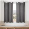 Deconovo Tende Oscuranti per Interni con Passanti, 2 Pannelli, 140x145 cm | Termiche Isolanti, Moderne ed Elegante, per Camera da Letto e Soggiorno, Certificato OEKO-TEX, Grigio Chiaro