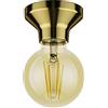 ledscom.de Plafoniera LED Elektra porcellana oro, incl. E27 LED oro max. 818lm, dimmerazione a 3 livelli, bianco extra-caldo