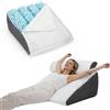 Eirolace Cuscino a cuneo per letto e divano, a doppio strato, in memory foam, cuscino da lettura, ergonomico, cuscino per la schiena per adulti, per supporto lombare durante il gioco