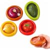 HRMGJH Set di 4 contenitori per frutta e verdura, riutilizzabili, in silicone antiossidante, adatti per cipolle, pomodori, limoni, avocado, verdure