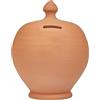 Generico Salvadanaio Classico in terracotta tondo da rompere Grezzo Stile Vintage Grande h. 25 cm per conservare Soldi Salva risparmi Idea Regalo