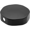 Piuluvor® Vasche da bagno manopola nera, 74 mm, protezione troppopieno in ottone, copertura per il controllo dell'acqua, accessori da bagno