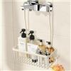 Anhow Mensola Doccia Senza Foratura, Porta Shampoo Doccia da Appendere in Alluminio Organizer Bagno da Appendere al Rubinetto, Beige