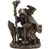 Veronese Design Scultura in resina Cailleach Nan Cruachan Folklore Divine Hag, 18,4 cm, finitura bronzo