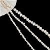 NBEADS 3 Filo 3 Dimensioni Perle di Perle d'Acqua Dolce Coltivate Naturali, Circa 114 Pz Due Lati Lucido Bianco Antico Perla Perle Coltivate Sfuse Perline per Gioielli Artigianali
