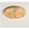 AstrizLamp Rosone Lampadario 3 Fori Legno di gomma naturale Rosetta da Soffitto 30cm Rotonda 3 Vie Coprifilo per lampadario Fissaggio a soffitto con accessorio per plafoniere, lampade a sospensione