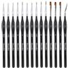 Himmlfel pennello per dettagli, 14 pennelli fini pittura per acquerello, acrilico, pennelli per miniature per warhammer, citadel, dettagli di precisione, modellismo,miniatura, pittura con i numeri
