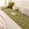 Generico Coperta Decorativa Copertura Divano A Spina di Pesce 1 2 3 4 Posti Copridivano in Ciniglia Spessa Copri Cuscino Seduta Divano Antiscivolo per Tutte Le Stagioni (60x150cm,Green)