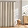 Woaboy Tenda Doccia Antimuffa, Tessuto in Lino 100x200 cm Beige