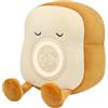 Generic Lampada sveglia Toast in peluche, lampada toast, sveglia digitale carina, ricaricabile e portatile, luce morbida dimmerabile, 23 x 16,5 x 12 cm, per camera da letto e soggiorno