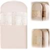 Lyreh Borsa Porta Abiti Autocompressiva, 110x58cm Porta Abiti Salvaspazio da Appendere Antipolvere con Cerniera a Compressione Automatica e Finestra Trasparente(Colore Farina d'Avena)