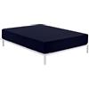 Dorian Home Parure Copripiumino In Cotone Percalle, Double Face (Blu, Singolo, Lenzuolo Sotto)
