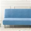 WWQQKJ Copridivano Senza Braccioli Tinta Unita 2/3 Posti Elasticizzato, Antimacchia Fodera per Divano Letto Lavabile Antiscivolo Pieghevole Clic Clac Copri Divano(Blu,160-190cm)