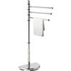 Gedy Hibiscus HI311300000 Piantana Cromata, Misure 90,5x36,5x30 cm, Porta Asciugamani da Terra in Metallo e resine, Design R&S, Garanzia 2 Anni, Bianco, Unica