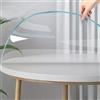 AUJLKJOUV Copritavola Rotondo Trasparente 1,5 mm PVC Resistente per Interni/Esterni Impermeabile,Antigraffio e Facile da Pulire Pellicola per Tovaglia per Tavolo