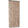 vidaXL Vliegengordijn 90x220 cm chenille beige en donkerbruin