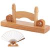 Beebeecraft 4 pz Supporto per Ventaglio Pieghevole Cinese in Legno da 2.7x5.7 Pollici Base Vintage per Organizzare Tavoli e Decorazioni per La Casa