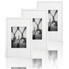 VUVUZULA Cornice portafoto 20 x 30 cm, colore bianco, set da 3 pezzi