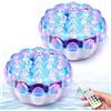 PORFOYO 2 luci subacquee con telecomando RGB LED, illuminazione per piscina, subacquea, 13 LED, ricaricabili con telecomando, impermeabili, per piscina, stagno, acquario, feste, decorazione