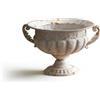Jiuvaso Vaso Vintage Stile Classico Design Trofeo con Base Peduncolare Manici Decorativi Corpo Floreale in Ferro per Fiori Secchi Decorazione Tavolo Salotto