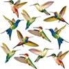 Blulu Adesivi per Finestra Colibrì Anticollisione in Vinile, 18 Pezzi | Decalcomanie Non Adesive, per Prevenire Scioperi di Uccelli sul Vetro, Protezione Finestre da Collisioni con Colibrì