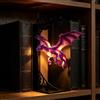 Generico Lampada Da Libreria Magicas Drago Fluttuante, Dragon Bookshelf Lantern
