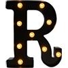 Fancysky Lettere LED Luminose 22 cm Nero, R