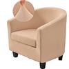 WJHDWYD Copripoltrona Convertibile a 1 Posto Copripoltrona Chesterfield Elasticizzato 2 Pezzi Tinta Unita Morbido Tessuto Antiscivolo con Coprisedile(Kaki)