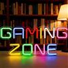 Mineup Game Zone Insegne al neon, Insegna A Led Gaming Zone, Dimmerabile, Gaming Scritte Neon Sign Alimentata da USB, con Switch e USB per Camera da Letto Sala Giochi Bar Feste Sala Giochi