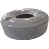 Facilemarket Posacenere Antivento in Pura Melamina Ø cm 12x4,5 Grigio Granito Made in Italy