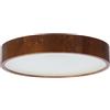 STOLARNIA PIKA Plafoniera rotonda legno noce 3xE27 (47 cm) LEJA | Legno massello, Installazione facile, Prodotto nell'UE, CE, Paralume in vetro satinato, Facile da pulire