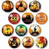 WOFEU 12 Pz Calamite Frigorifero, Calamite Bambini, Magneti Frigo, Calamite Frigorifero Particolari per Lavagne Bianche, Bacheche, Frigoriferi, Foto Ecc (Tondo/30Mm) (Halloween)